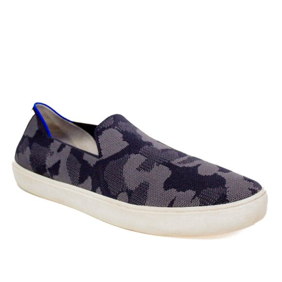 ROTHY’S Original Slip On Sneaker Grey Camo Comfort Shoes Women's Size 11.5 - Picture 1 of 13